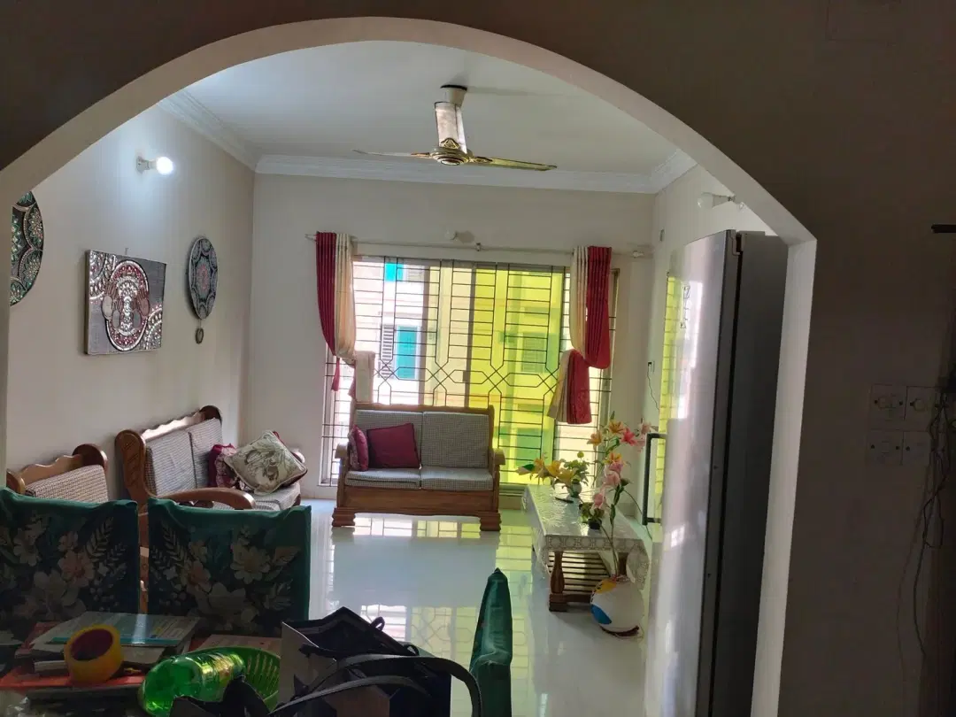 Master bedroom with attached washroom & balcony